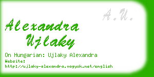 alexandra ujlaky business card